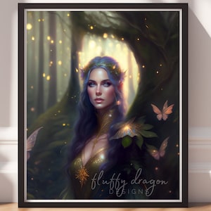 Forest Fairy Art Print: Magical Home Decor (Digital Download)