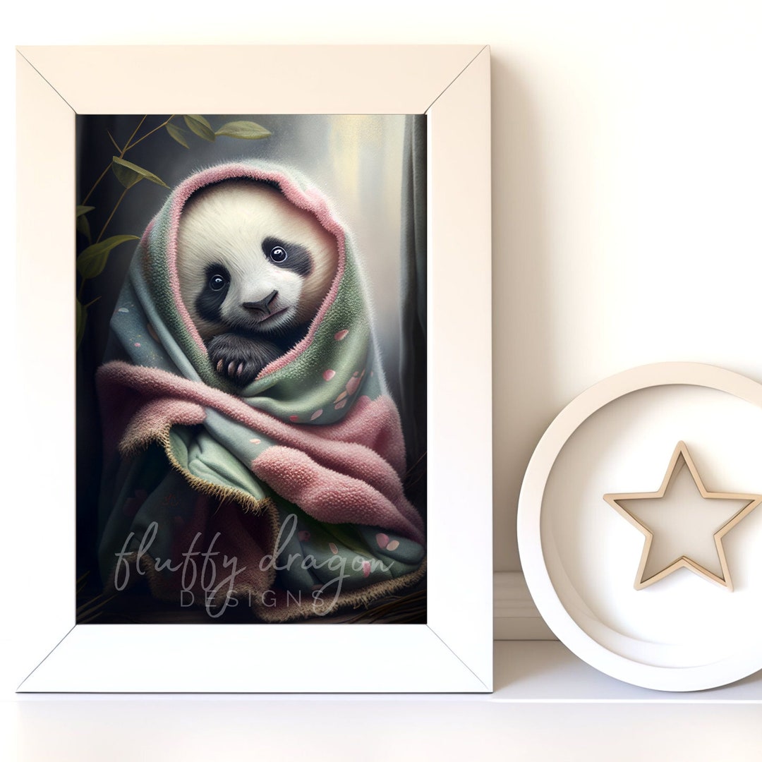 Cute Baby Panda Digital Art Print | Nursery Wall Art Download ...