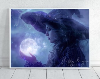 Magic Poster - Magical Wall Art for Halloween Decor, Witch Poster Print, Enchanting Home Decor, Spellbinding Artwork