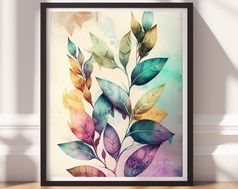 Botanical Artwork - Digital Download Floral Wall Art, Flower Market Print for Home Decor, Nature-Inspired Art
