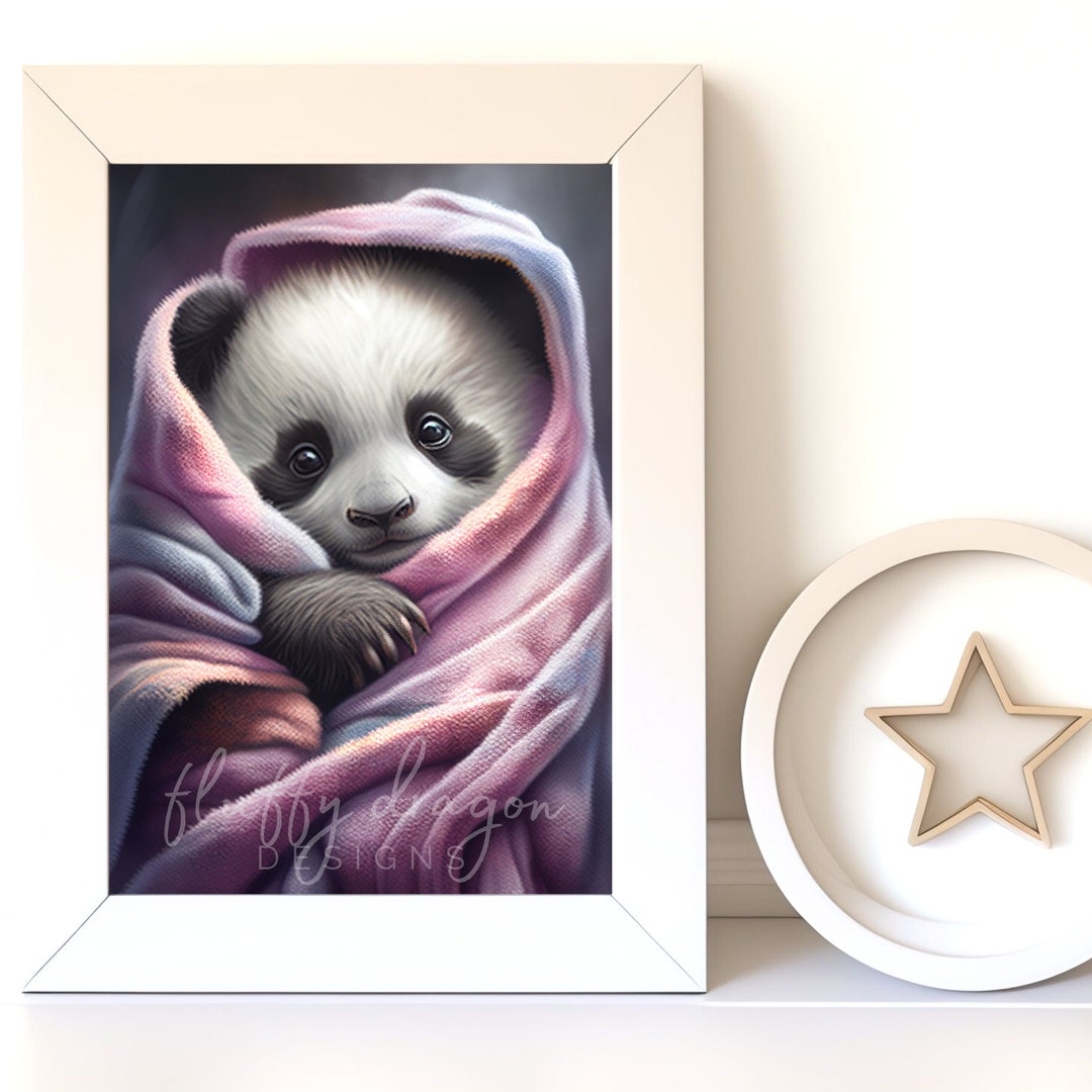 Cute Baby Panda Digital Art Print | Nursery Wall Art Download ...
