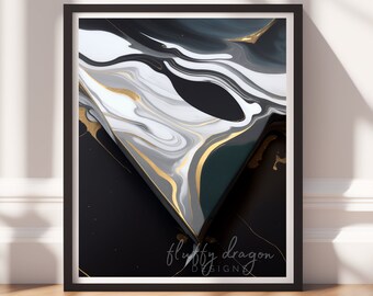 Abstract Art, Marbled v13, Digital Download, Printable Wall Art, Modern Painting, Colorful Decor, Downloadable Prints