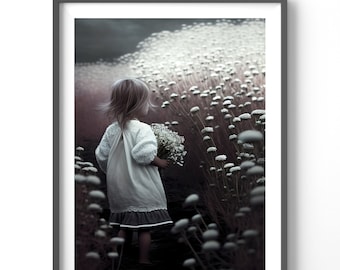 Floral Poster - Vintage Floral Wall Art, Matte Vertical Posters, Flower Print for Home Decor, Nature Aesthetic Decor