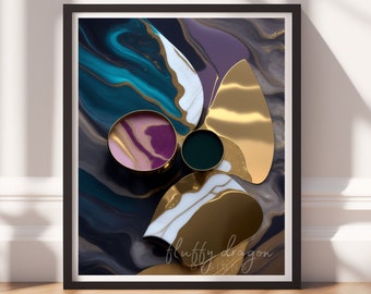 Abstract Artwork - Colorful Digital Download, Bold Wall Art Print for Home Decor, Modern Art Style, Instant Download