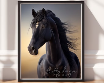 equestrian artwork | Printable Horse Art | Digital Download Gift for Horse Lovers | Unique Equestrian Decor