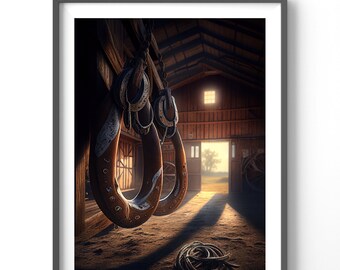 Country Western Poster - Matte Vertical Cowboy Wall Art, Wild West Print for Rustic Home Decor & Cowboy Enthusiasts
