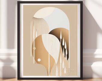 Boho Abstract v11, Digital Download, Printable Wall Art, Downloadable Prints, Boho Wall Decor, Earth Tones