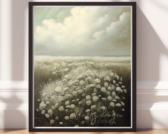 Vintage Oil Painting v10, Instant Download Art, Floral Wall Art, Landscape Print, Vintage Home Decor, Printable Flowers