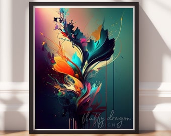 Modern Abstract Art: Colorful Digital Download, Contemporary Print & Bold Artwork for Home Decor