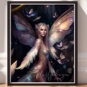 Forest Fairy Art Print: Enchanted Home Decor (Digital Download)