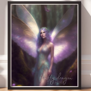 Forest Fairy Digital Art: Enchanting Printable Home Decor (Digital Download)