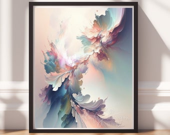 Pastel Abstract Art | Colorful Digital Download | Contemporary Printable Decor for Modern Home