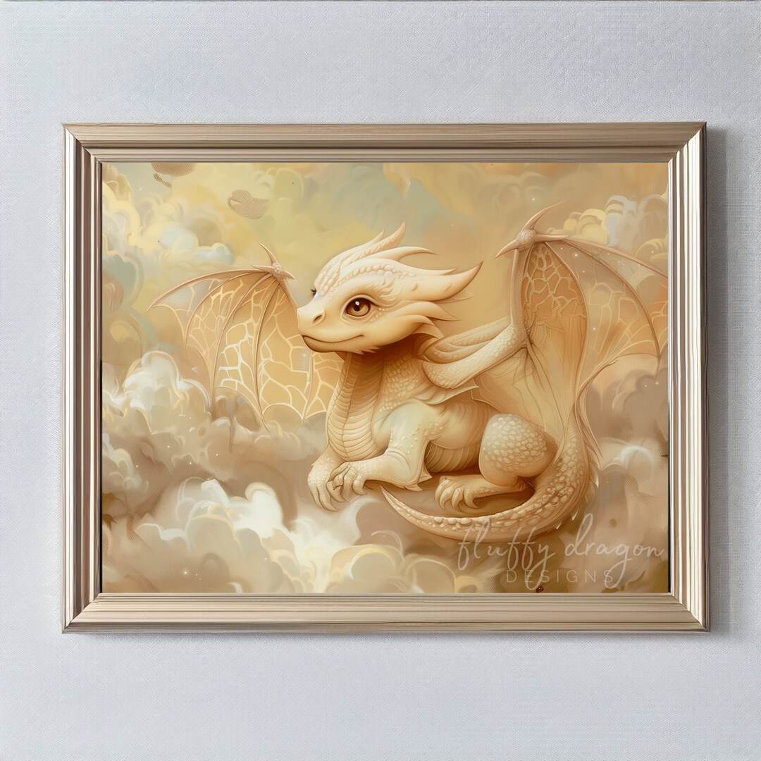 Baby Dragon Art Print: Fantasy Kids Room Decor (digital Download) - Etsy