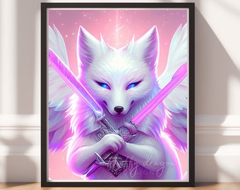 Digital Download | Fox of Fury, Animal Art, Digital Art, Game Art, Game Printable, Game Decor, Printable Wall Art, Printable Art Prints