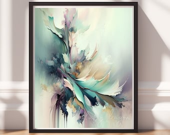 Modern Abstract Art | Digital Download Contemporary Print | Bold Pastel Artwork for Instant Home Decor
