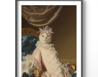 Funny Cat Poster - Cute Animal Wall Art, Humorous Home Decor, Perfect Gift for Cat Lovers & Pet Owners, Fun Kitty Decor