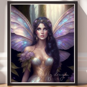 Forest Fairy Art Print: Magical Nature Artwork (Digital Download)
