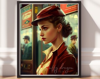 50s Art Print | Vintage 1950s Digital Download | Retro Wall Art Decor for Home or Office
