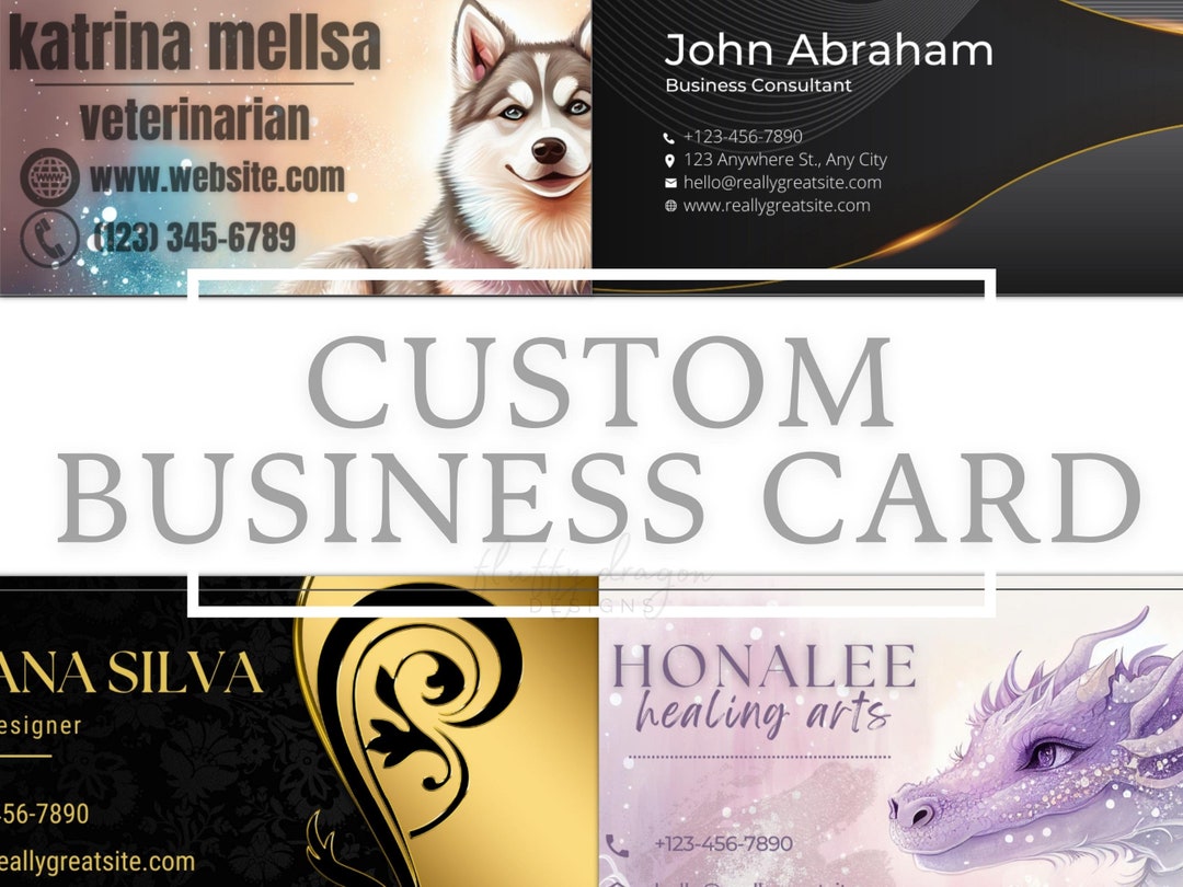 Custom Business Card, Simple Printable Business Card, Custom Design