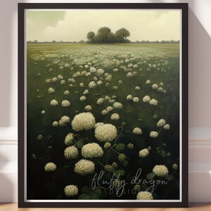 Flower Art Print | Vintage Decor Digital Download | Printable Wall Art for Home & Office Decor