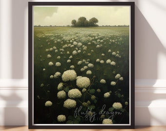 Flower Art Print | Vintage Decor Digital Download | Printable Wall Art for Home & Office Decor