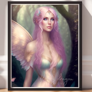 Forest Fairy Art Print: Enchanted Home Decor (Digital Download)