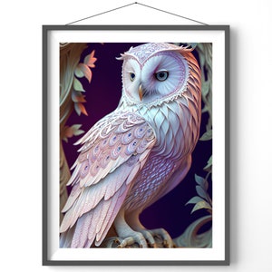 Mystic Owl Poster, Matte Vertical Posters, Animal Wall Art, Owl Lover Print