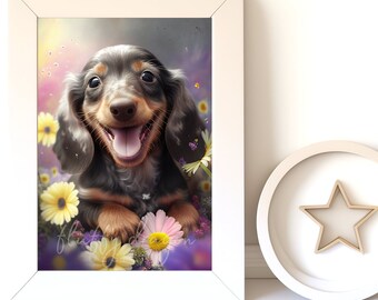 Nursery Animal Art: Cute Baby Animal Digital Download & Printable Puppy Artwork for Kids' Rooms