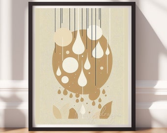 Bohemian Artwork | Digital Download Boho Art Print | Geometric Decor in Earth Tones | Unique Wall Art for Home Decor
