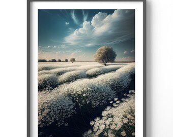Floral Poster - Vintage Flower Wall Art, Matte Vertical Prints, Retro Home Decor, Perfect Gift for Art Lovers
