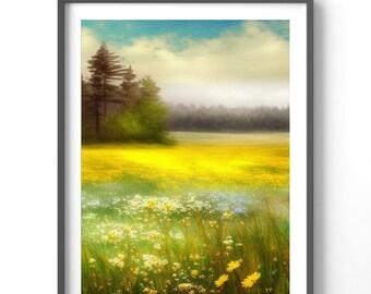 Floral Poster | Vintage Floral Print | Matte Wall Art - Beautiful Flower Decor for Home & Office