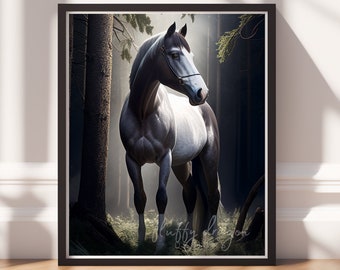 Equestrian Artwork - Digital Download Horse Lover Gift | Printable Horse Art for Home Decor & Equine Enthusiasts