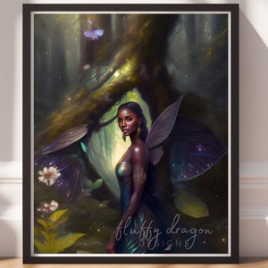 Forest Fairy Art Print: Enchanting Nursery Wall Decor (Digital Download)