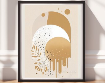 Boho Abstract v17, Digital Download, Printable Wall Art, Downloadable Prints, Boho Wall Decor, Earth Tones