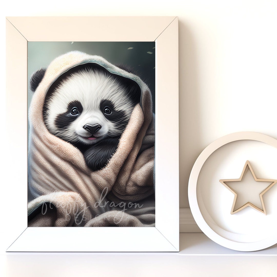 Cute Baby Panda Digital Art Print | Nursery Wall Art Download ...