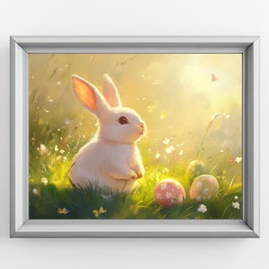 Easter Bunny Print: Adorable Rabbit, Spring Decor (Digital Download)