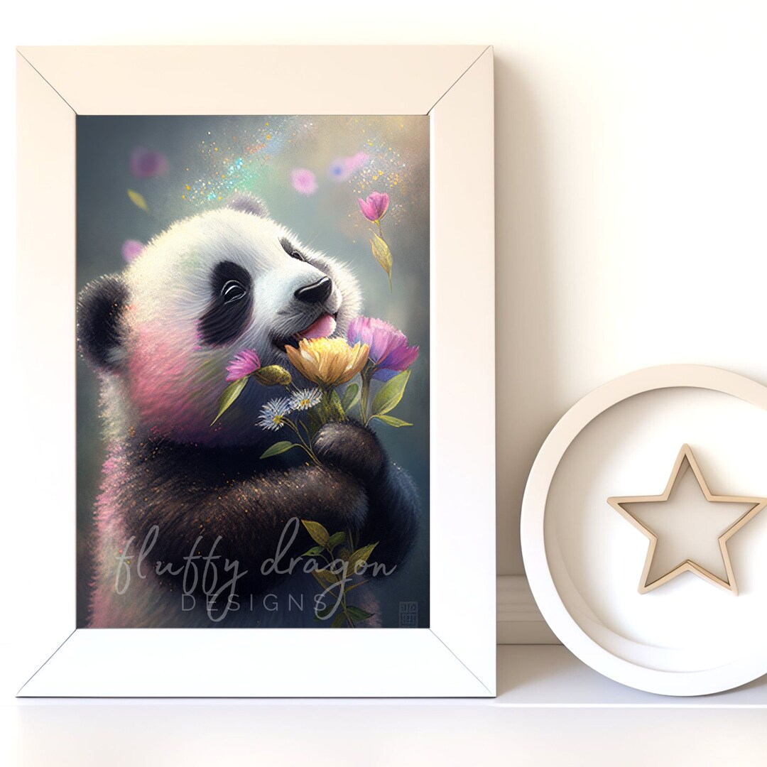 Cute Baby Panda Digital Art Print | Adorable Nursery Wall Art Download ...