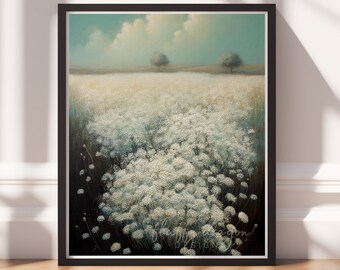 Vintage Oil Painting v13, Instant Download Art, Floral Wall Art, Landscape Print, Vintage Home Decor, Printable Flowers