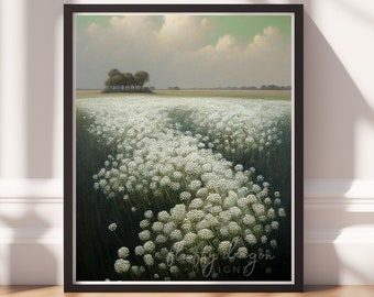 Flower Art Print | Vintage Decor Digital Download | Printable Wall Art for Home & Office
