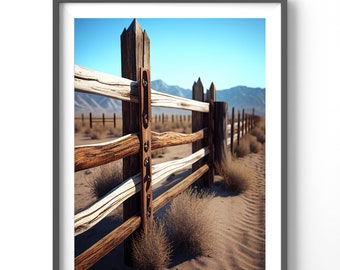 Country Western Poster - Matte Vertical Cowboy Wall Art, Wild West Print for Rustic Home Decor, Farmhouse Style