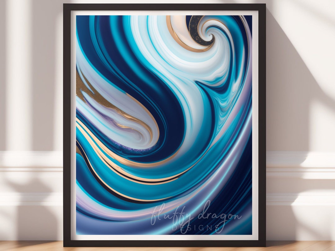 Abstract Art, Marbled V6, Digital Download, Printable Wall Art, Modern