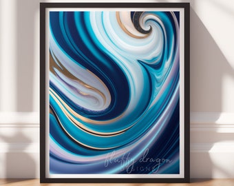 Abstract Artwork | Bold Colorful Print | Digital Download Wall Art for Home Decor | Vibrant Modern Art