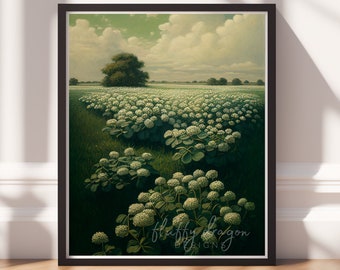 Flower Art Print | Vintage Decor Digital Download | Printable Wall Art for Home & Office Decor