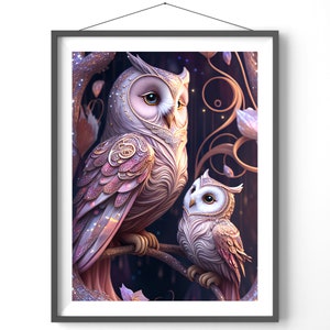 Mystic Owl Poster, Matte Vertical Posters, Animal Wall Art, Owl Lover Print