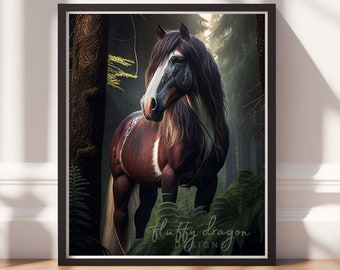 Equestrian Artwork - Digital Download Printable Horse Art | Perfect Gift for Horse Lovers, Home Decor