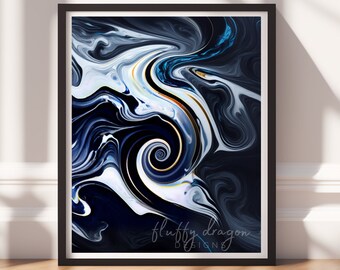 Abstract Art, Marbled v8, Digital Download, Printable Wall Art, Modern Painting, Colorful Decor, Downloadable Prints