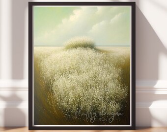 Vintage Oil Painting v9, Instant Download Art, Floral Wall Art, Landscape Print, Vintage Home Decor, Printable Flowers