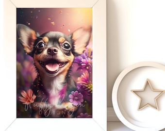 Puppy Artwork | Cute Animal Print for Nursery Decor | Digital Download Printable Dog Art for Kids' Rooms