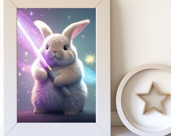 Digital Download | Bunny Bop, Animal Art, Digital Art, Game Art, Game Printable, Game Decor, Printable Wall Art, Printable Art Prints