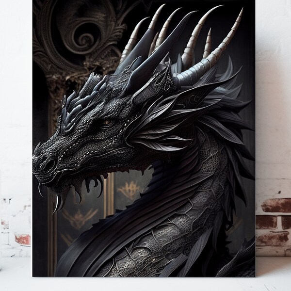3d Printed Dragon Wall Hang Etsy